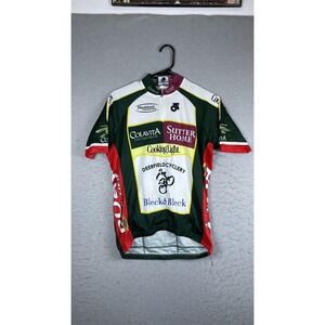 Champion System Colavita Cycling Jersey Mens Large Green White Red Full Zip